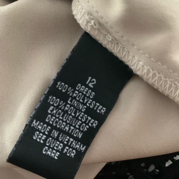 AllyB girls black lace dress with nude underlining - Picture 4 of 5